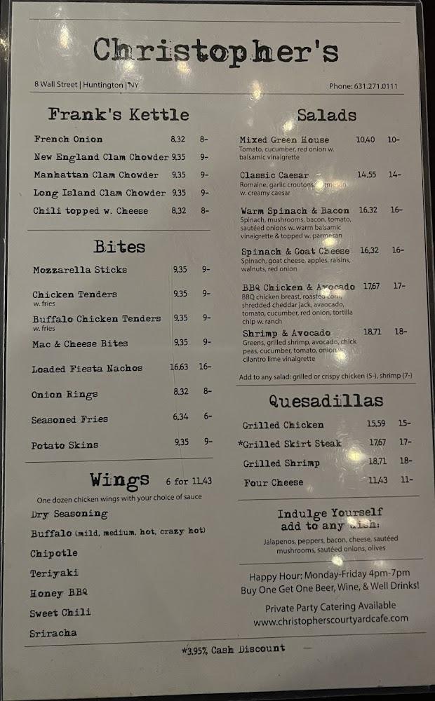 Christopher's Menu image 2