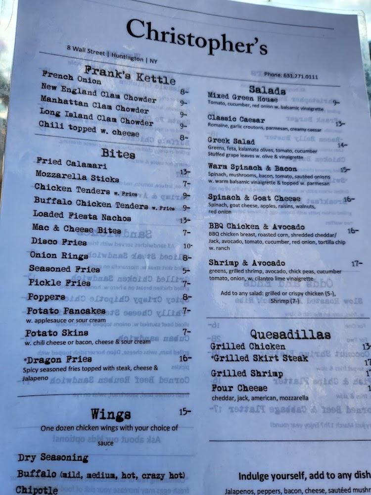 Christopher's Menu image 3